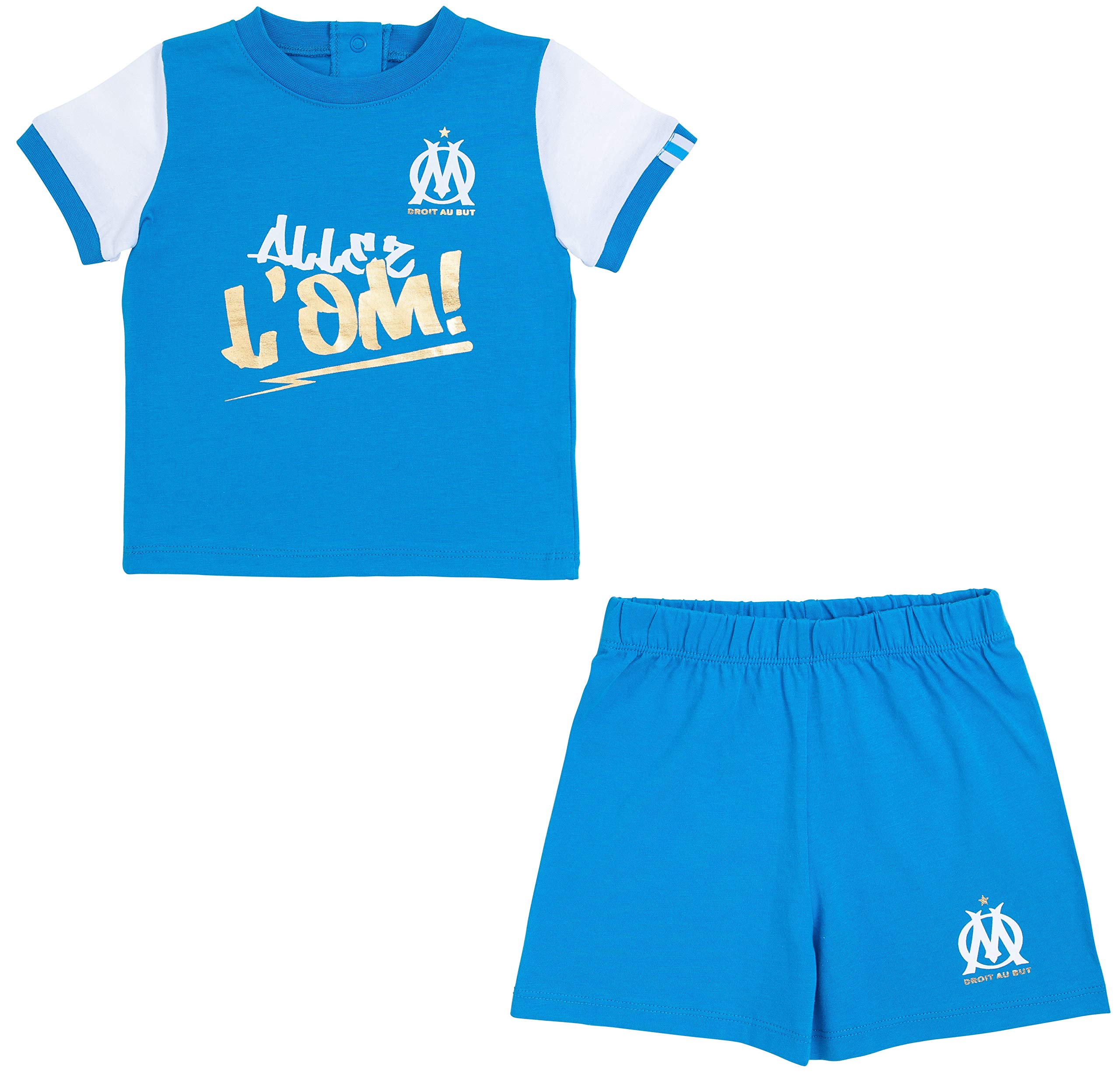 OLYMPIQUE DE MARSEILLE T-Shirt + Short Om bébé - Collection Officielle Taille garçon