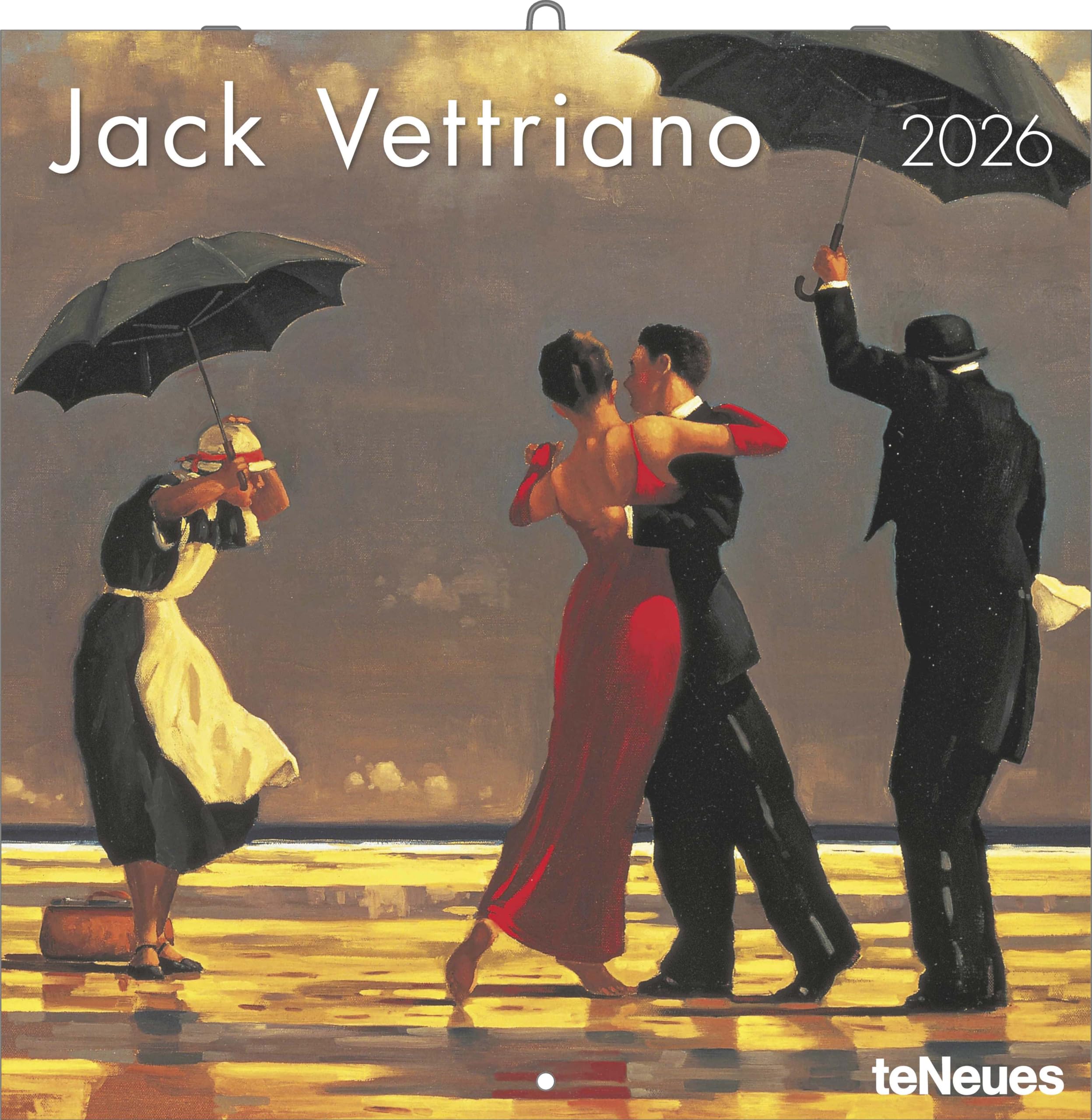 teNeues - Jack Vettriano 2026 – Kunst-Wandkalender 30x30 cm (30x60 cm geöffnet) | Broschürenkalender mit 12 Meisterwerken des zeitgenössischen Künstlers