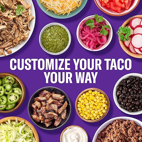 Miniatura 7 de Taco Bell Juego de cena de taco crujiente con 12 conchas de taco crujientes salsa suave y condimento de campana de taco caja de 885 oz