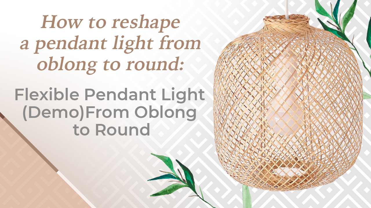 Image of TEERAYA Size D Bamboo Pendant Light Shade (Flexible) - Natural Design for Elegant Home Decor