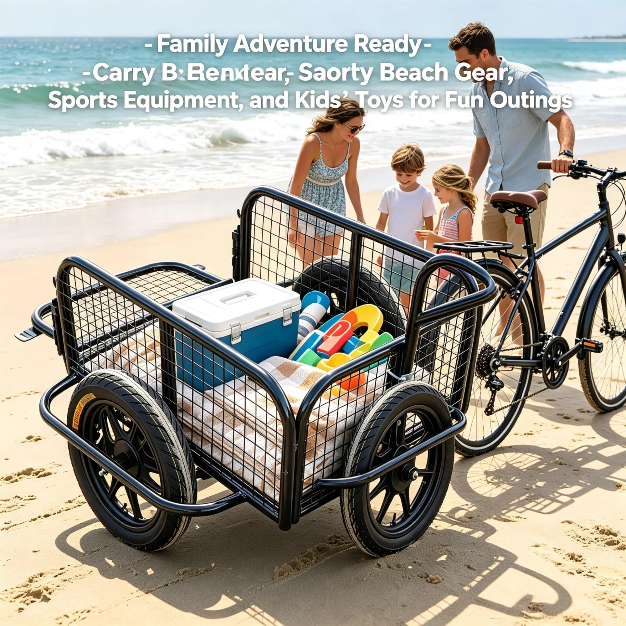 Remorque de Vélo à Roue Unique – Panier de Transport Robust pour Vélos Électriques
