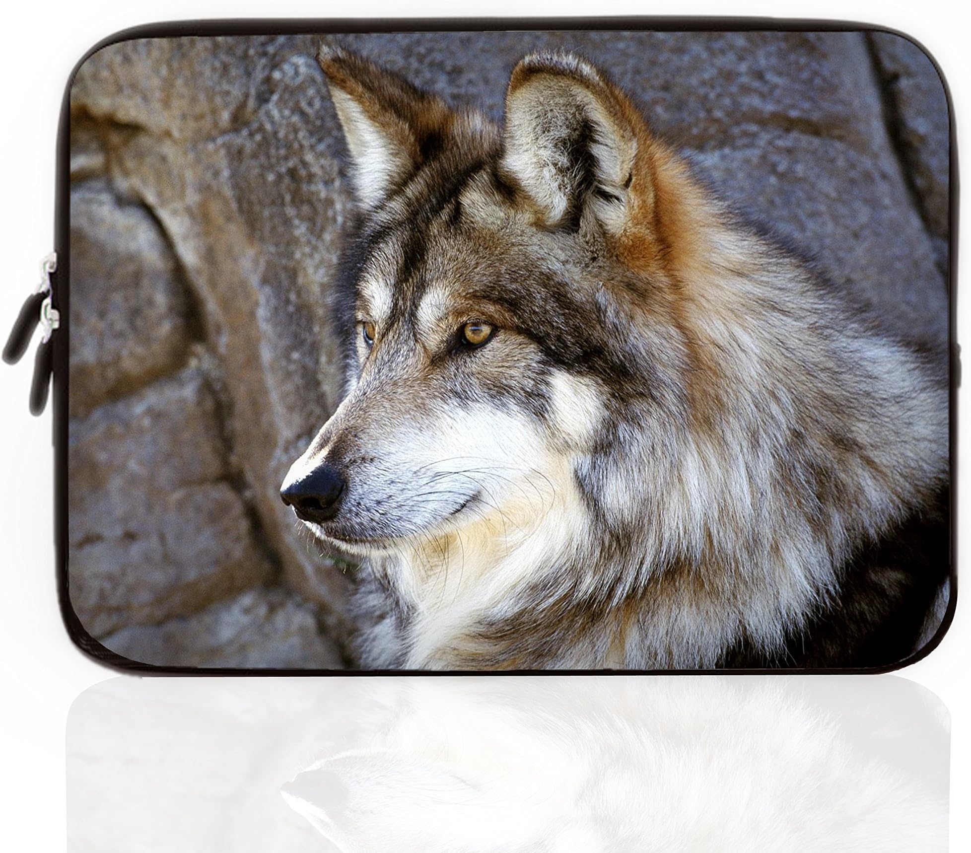 New Design Wolf Pattern Notebook Computer Sleeve Case 13 inch Macbook Air MacBook Pro Retina Ultrabook Netbook Envelope Cover Sleeve Carrying Protector Case Bag Two Sides