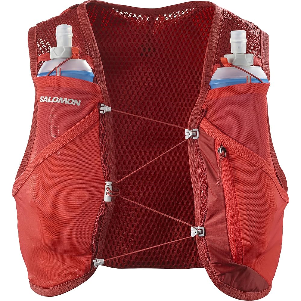 PIZZA　SALOMON ACTIVE SKIN 4 ベストXL ACTIVE SKIN 4 SET Unisex Running Vest with flasks included