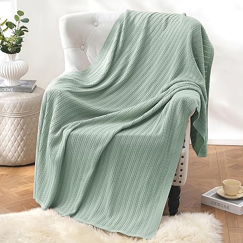 100% Cotton Throw Blanket for Couch Soft 50×60 Throw Blanket for Bed Sofa Blanket