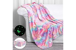 Glow in The Dark Blanket Unicorns for Girls 8-10 Years Old