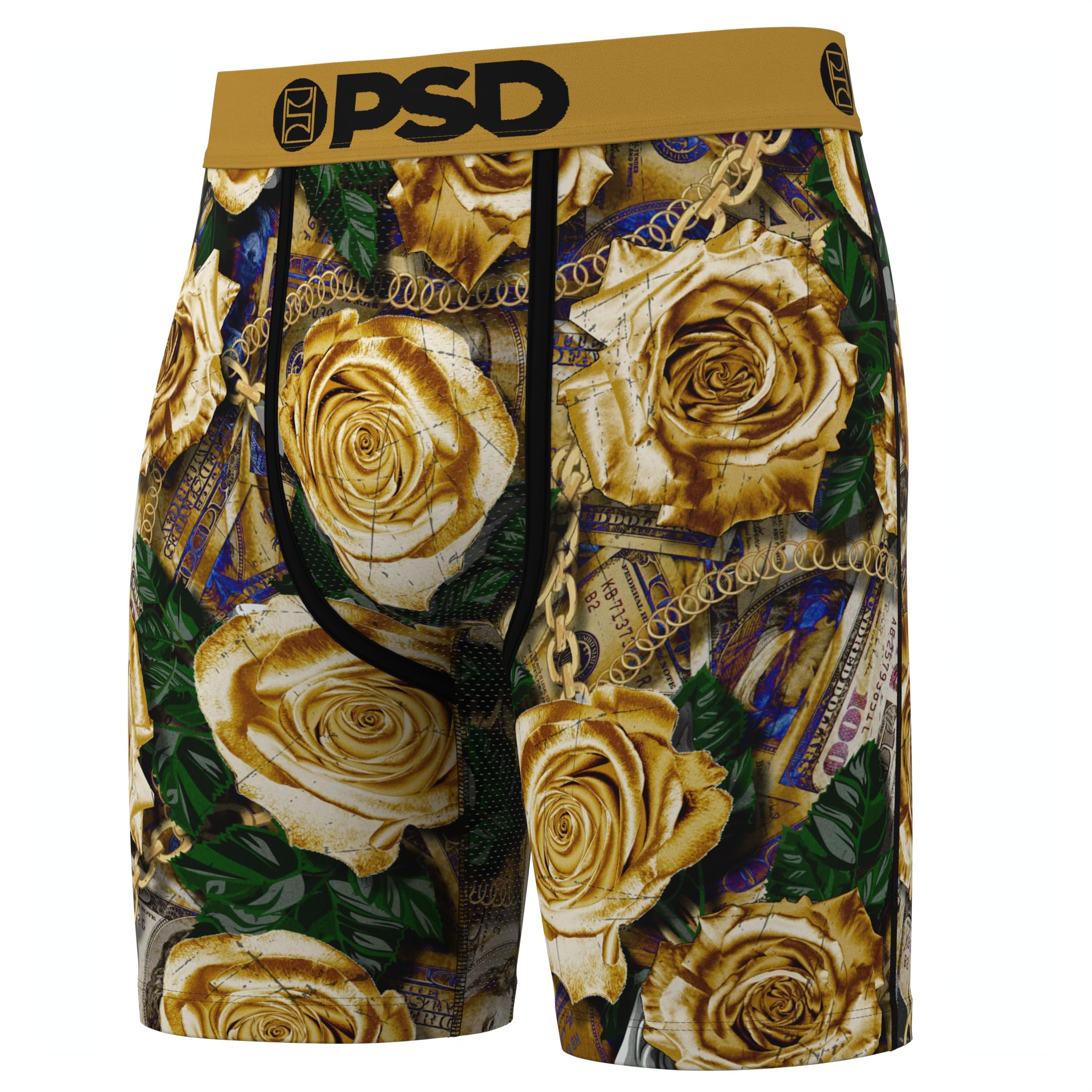PSD Men's Golden Petals Boxer Brief, Multi, M