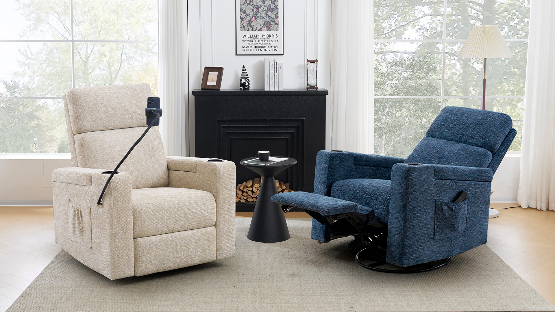 Graco Swing Eastern Shore Amelia Power Recliner Swivel Glider With - Main Image