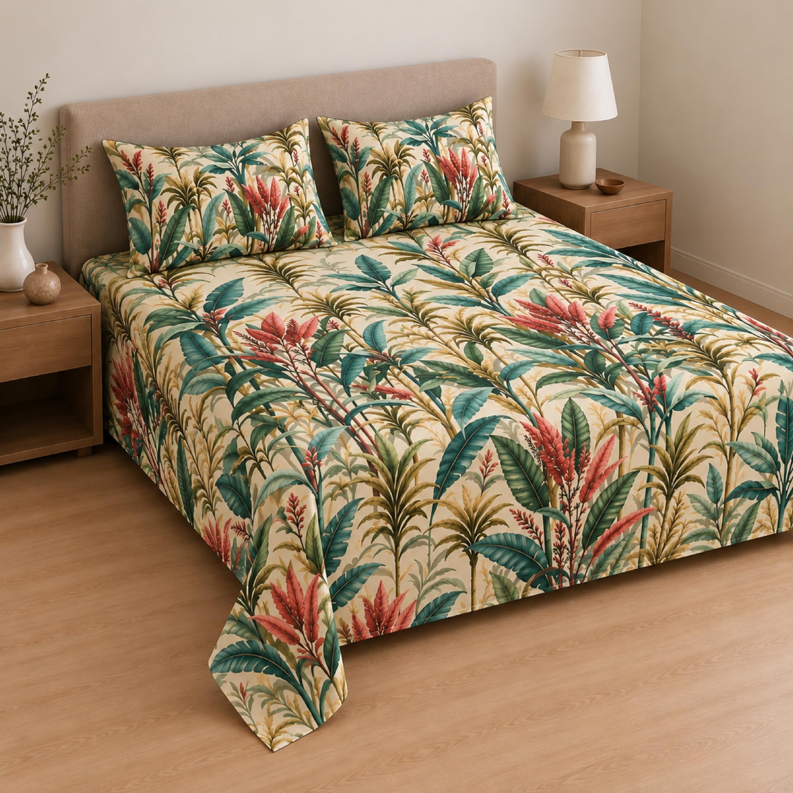 Signature Microfiber Queen Bedsheet Set - Ivory Geometric -14