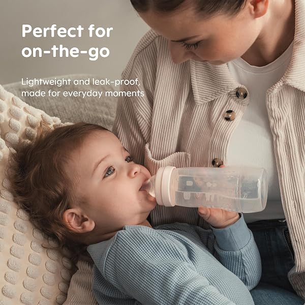 MAM Easy Active Baby Bottle with Fast Flow MAM Teats Size 3, Twin Pack, Baby Feeding, 330 ml, Blue (Designs May Vary) - 4