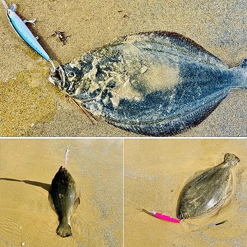 Miniatura 8 de LITTMA Señuelos de pesca de surf de California Señuelos de pesca de agua salada Jerkbait Crankbait Surf Minnow 110 - Sardina metálica Super Glow