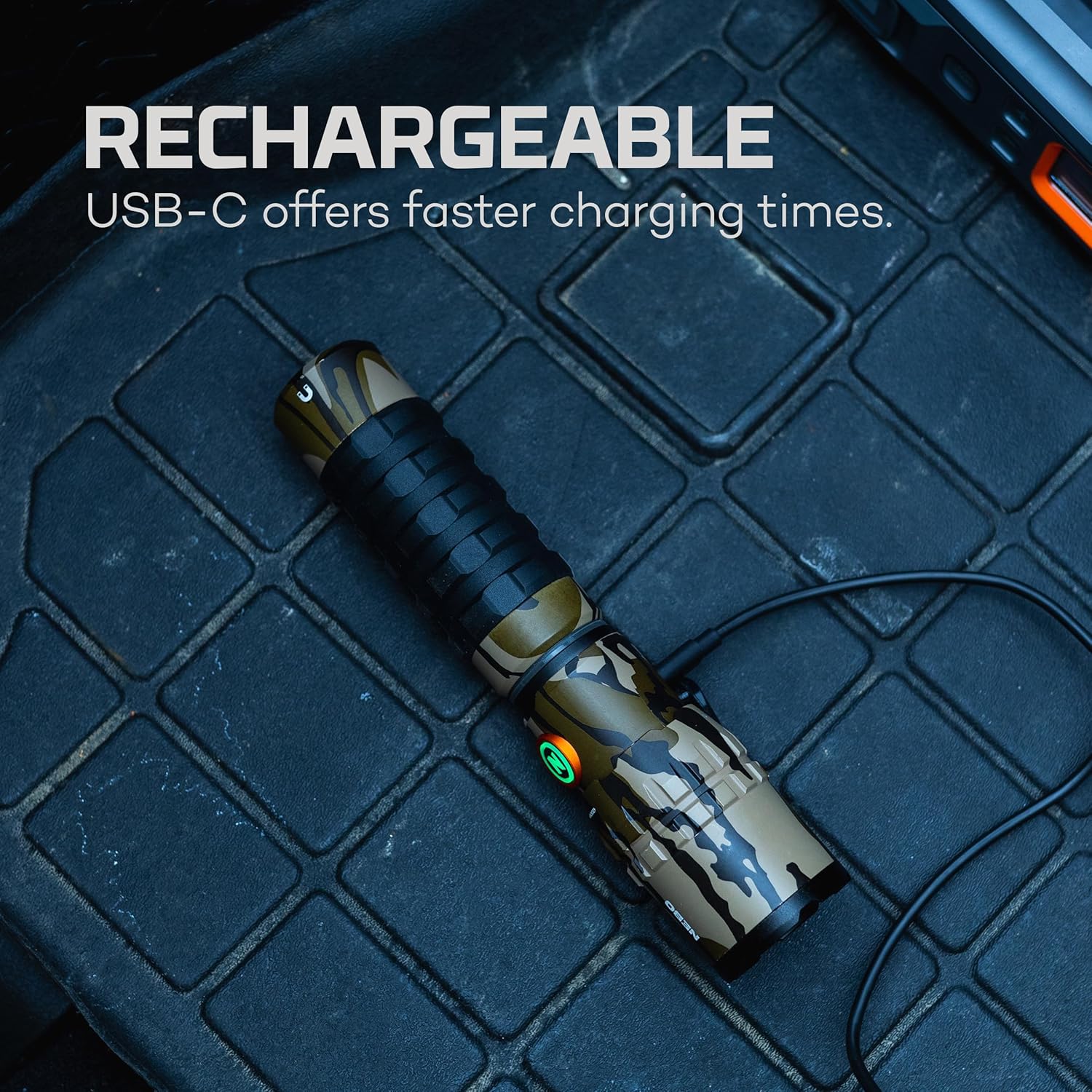 NEBO SLYDE KING Flashlight | High Lumens, Rechargeable COB Work Light & LED Flashlight, Waterproof, Magnetic Base, Great for Camping & Hunting, Includes Charging Cable