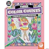 Color by Number Color Counts Fairies – Whimsical Fairy-Themed Coloring Activity Book for Kids and Adults, Ages 6+
