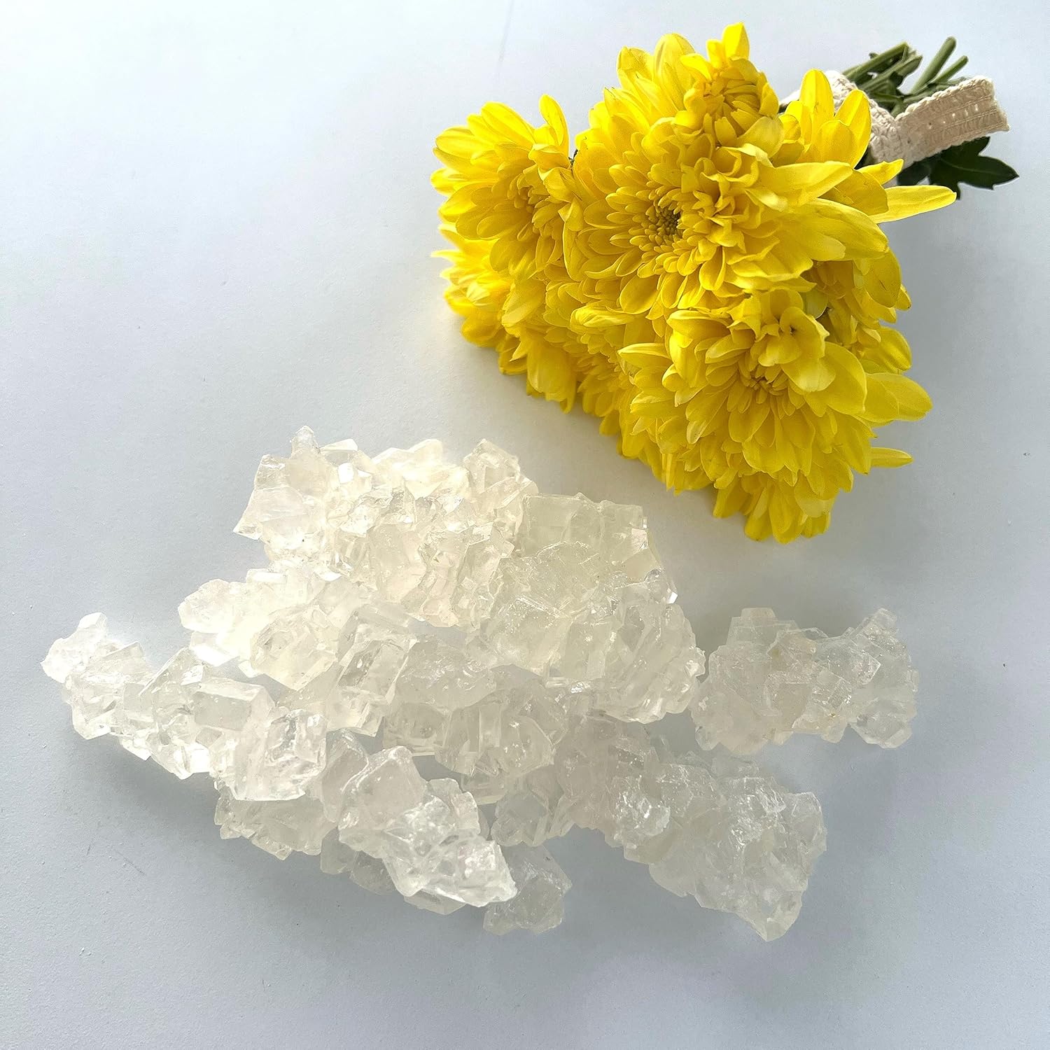 SweetGlob Old Fashioned Rock Candy Crystals on Strings (Clear White, 2 Pound)