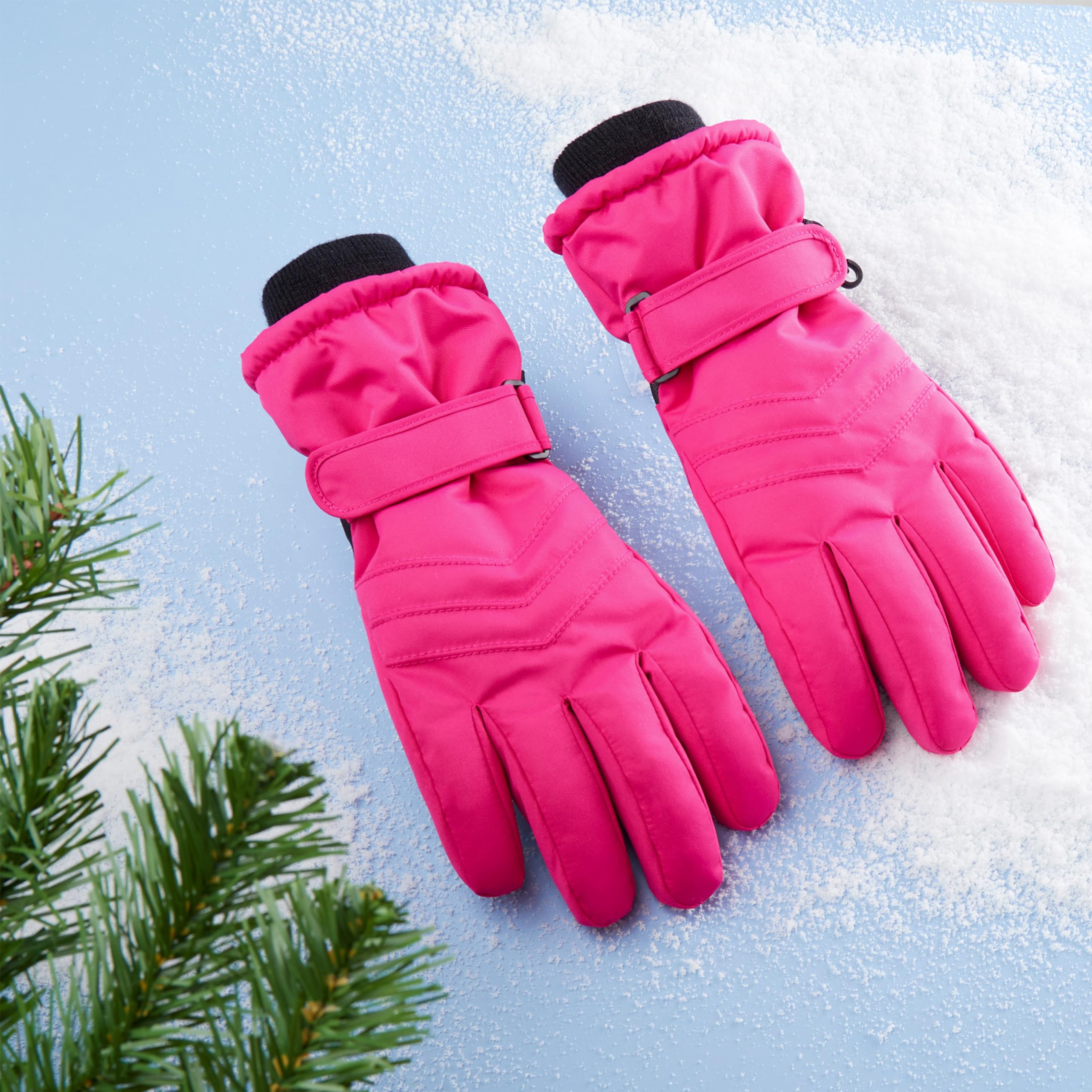 CityComfort Guantes de Esquí para Niñas, Guantes Térmicos Impermeables Táctiles para Niños y Adolescentes 6-15 Años, Guante Invierno Cálido Esquí Snowboard Nieve