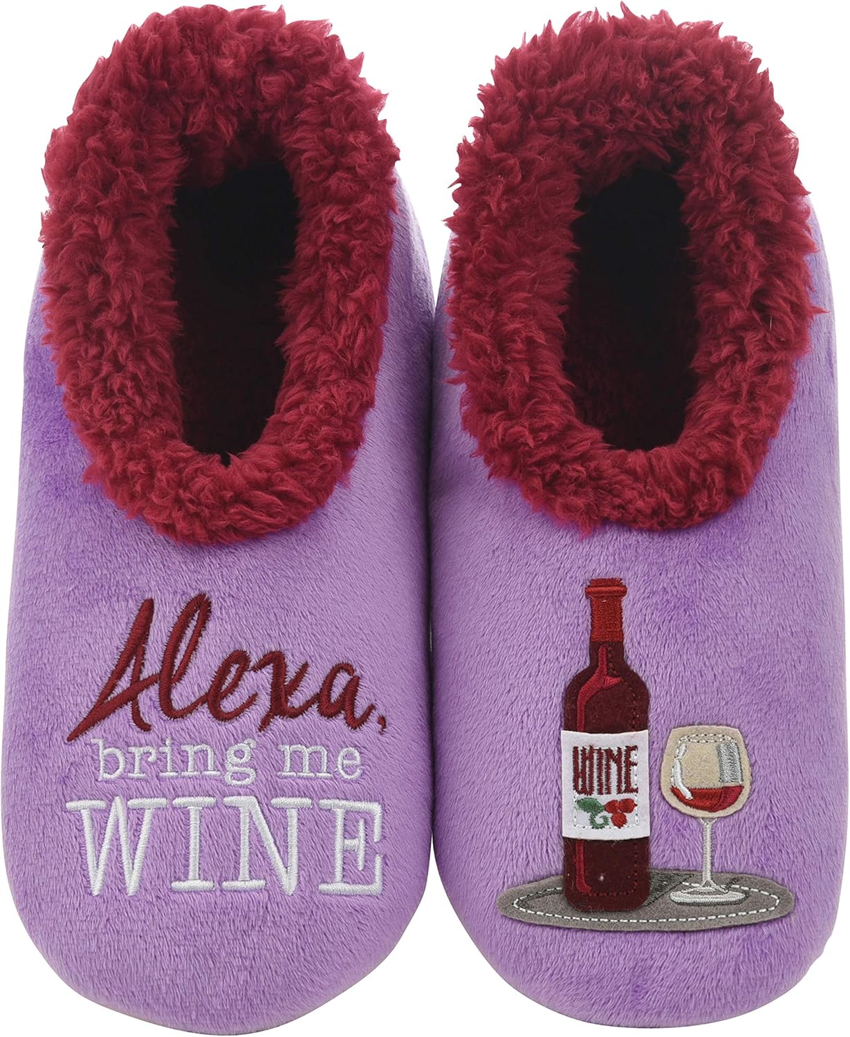 Fuzzy Slippers Snoozies Cat Slipper Socks Non-Slip, Sherpa