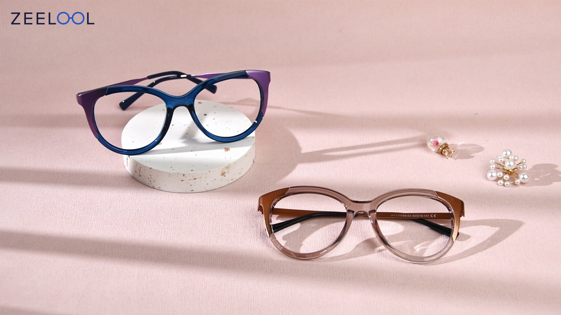 Zeelool Vintage TR90 Oversized Round Eyeglasses Frame with Clear