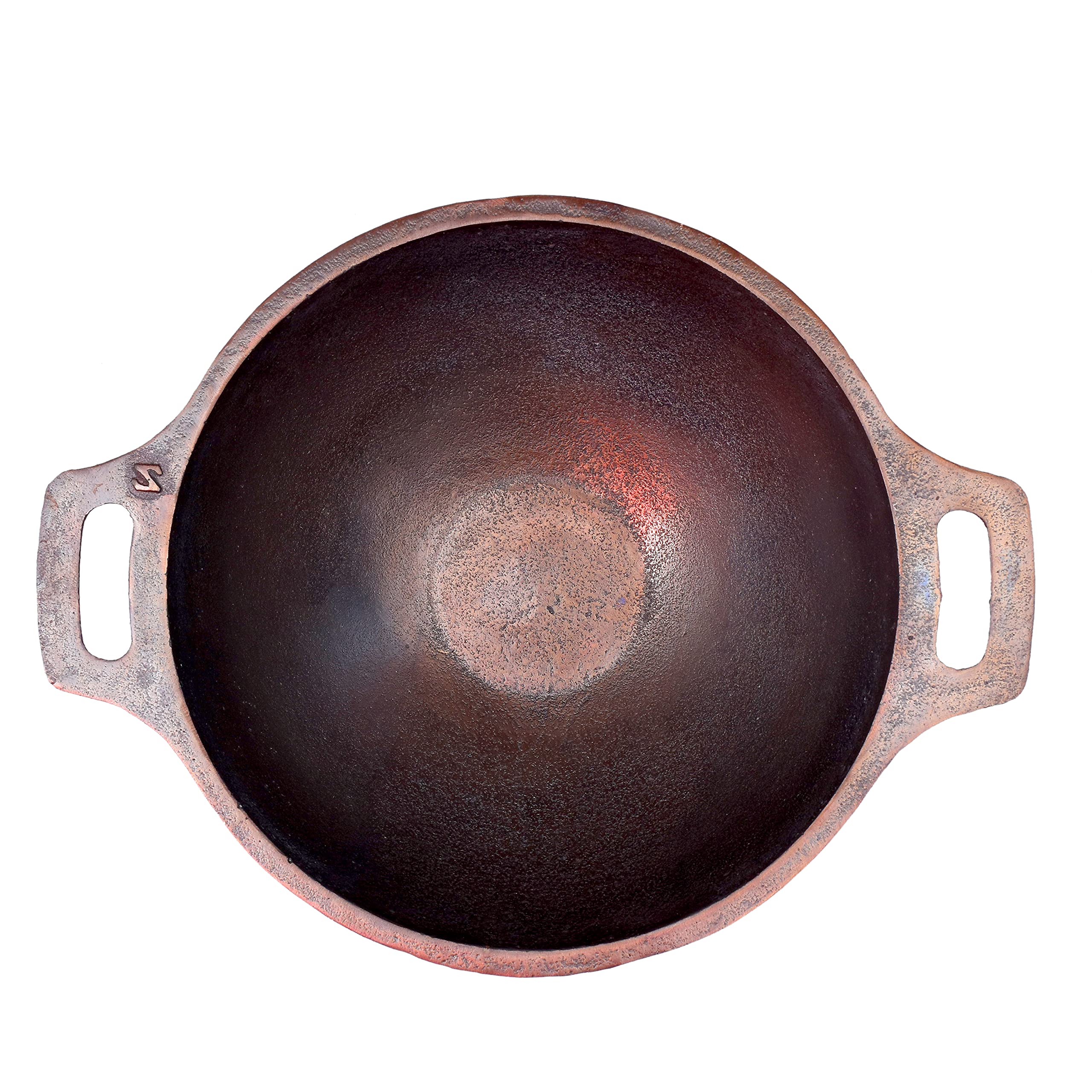 Nakshathra Traditional pre-Seasoned Cast Iron Kadai/karahi/kadaahee (8)
