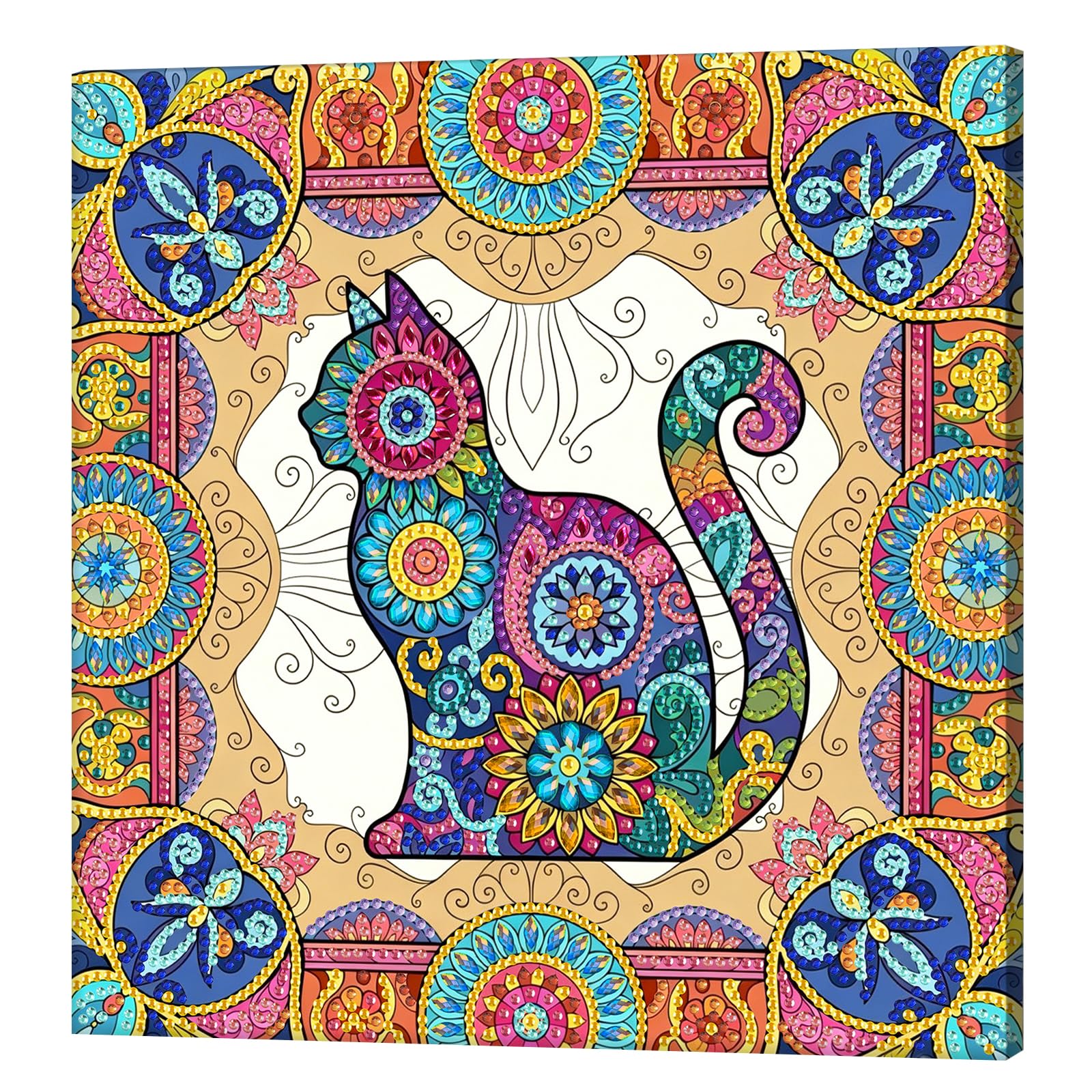 Kexpery 5D Diamond Painting Kits Partial Frame 25x25cm for Beginners Gems
