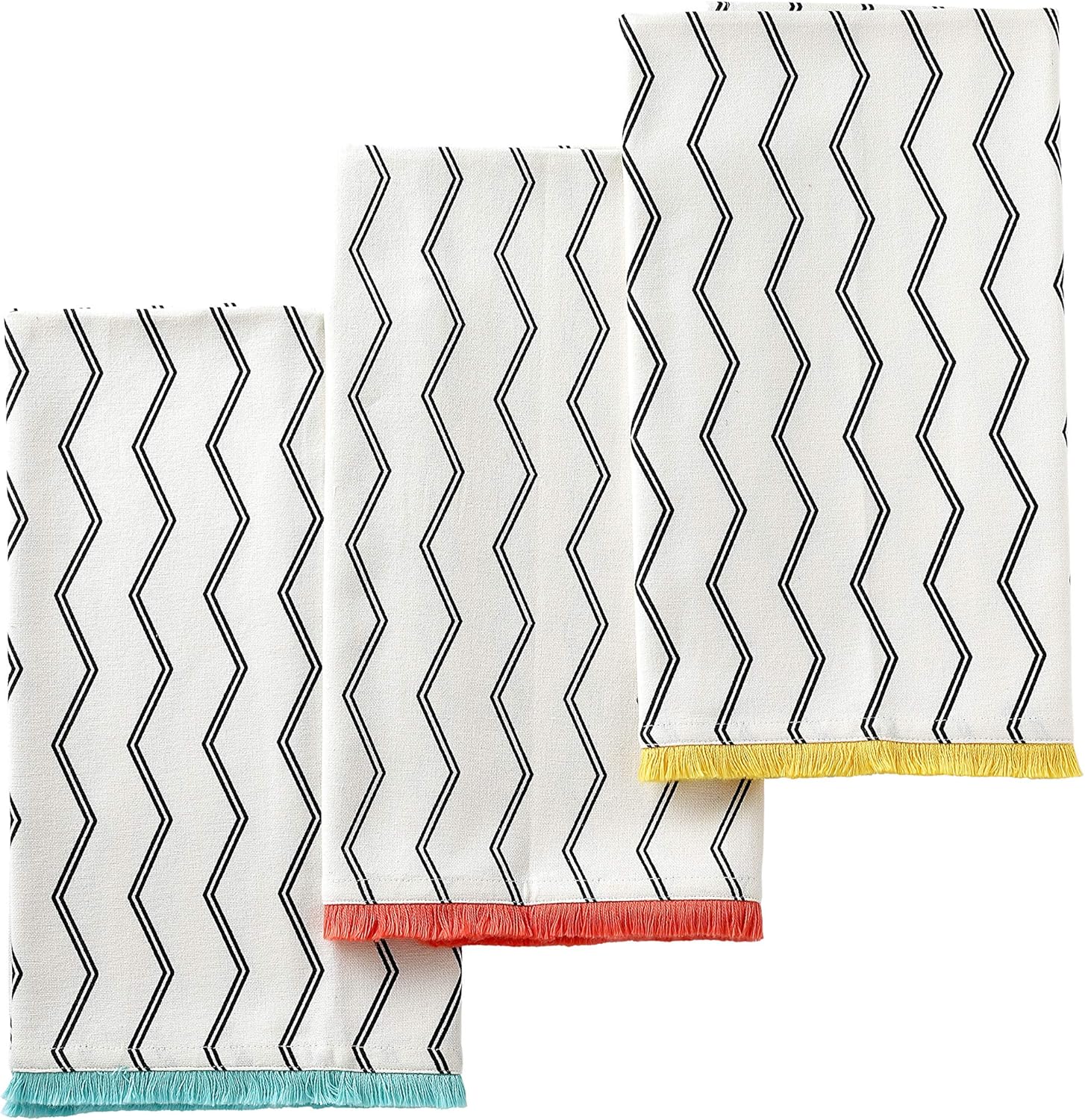 Folkulture Kitchen Towels with Hanging Loop or Tea Towels