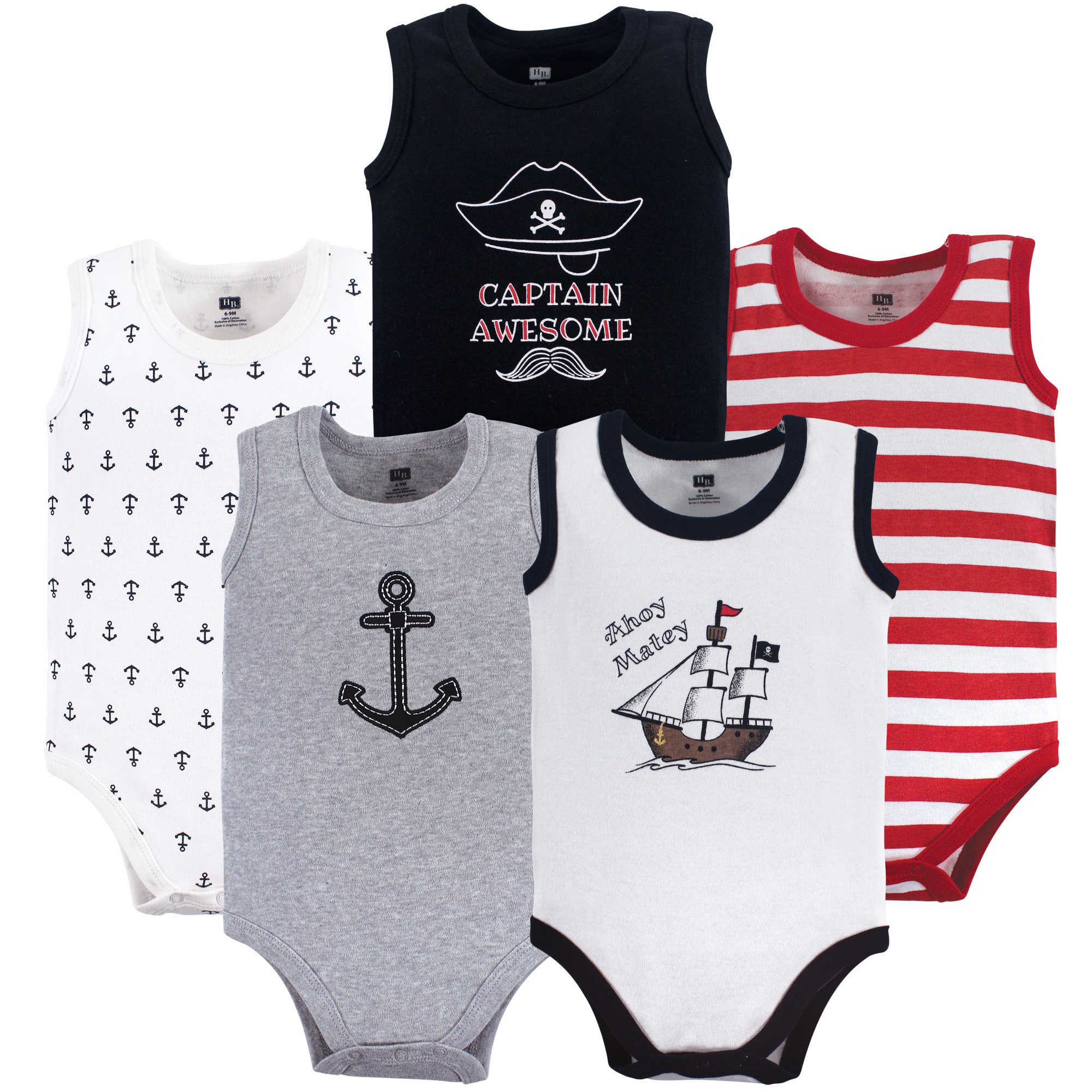 Hudson Baby Unisex Baby Cotton Sleeveless Bodysuits