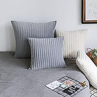 Vista 208 de UGASA - Juego de 2 fundas de almohada de terciopelo a rayas, funda decorativa para cojín con cremallera oculta para el hogar, sofá, dormitorio