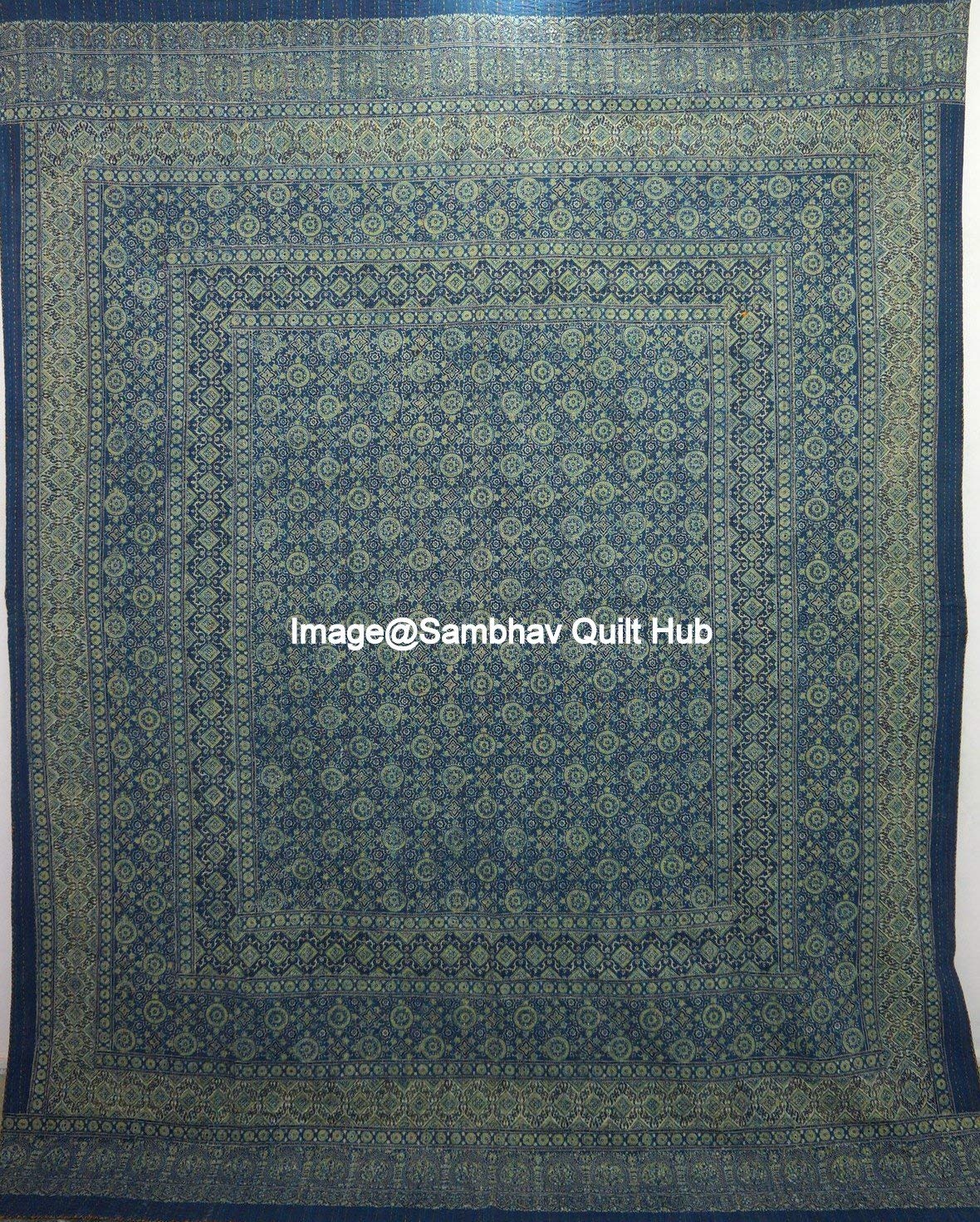 Bohemian Vintage Embroidery Cotton Kantha Quilt Boho Décor Bohemian Vintage Embroidery Cotton Kantha Quilt Boho Décor