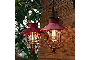 YAKii Solar Lantern Hanging: Illuminate Your Outdoor Haven in Red