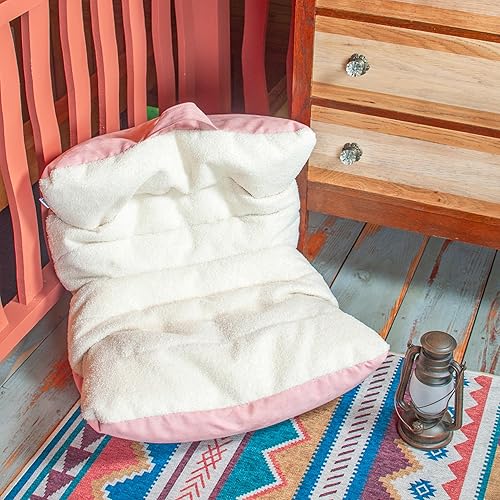 Miniatura 10 de Big Joe Roma - Puf, sherpa de avena y salvia, gamuza vegana, 3 pies