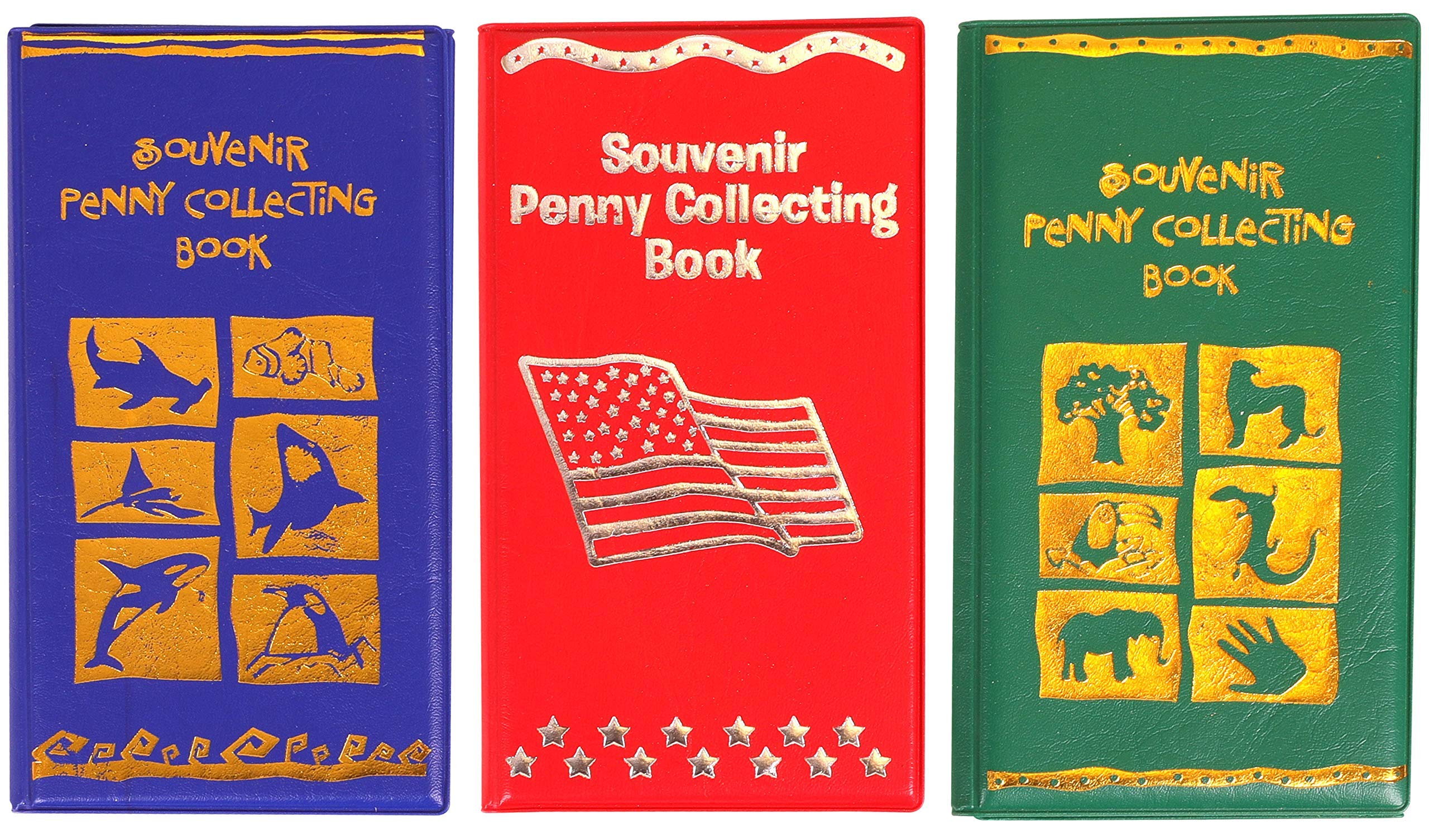 Kangaroo's Penny Holder Book; Souvenir Penny Collecting Books (3Pack