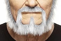 Vista 7 de Mustaches Autoadhesivo, novedoso, barba falsa para sentadillas, pelo facial falso, accesorio de disfraz para adultos, color negro brillante