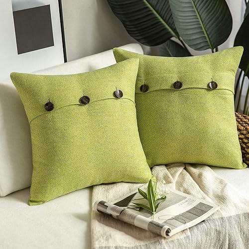 Phantoscope Juego de 2 fundas de almohada con triple botón de mezcla de algodón disponible en Yaxa El Salvador