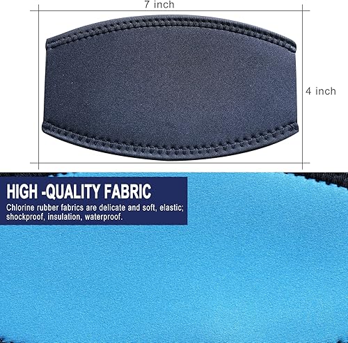 Miniatura 3 de WEIENSC Correas de neopreno para máscara de buceo, cubierta de correa de máscara impermeable para natación (paquete de 4, unisex), cierre mágico de