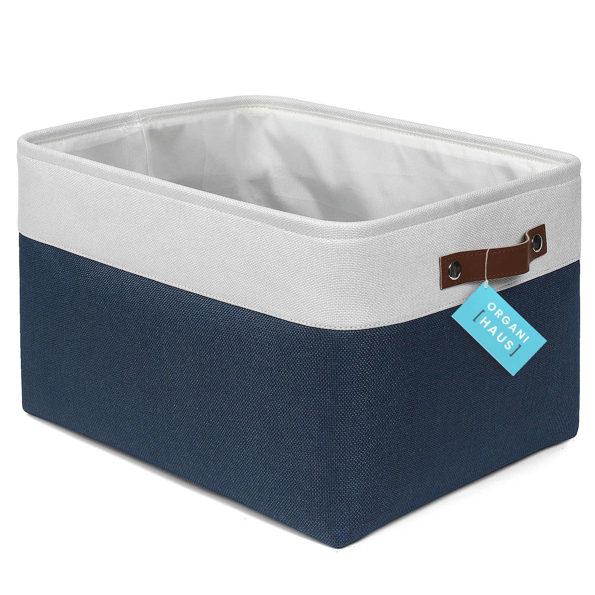Snapklik.com : OrganiHaus Extra Large Fabric Storage Basket For Shelves
