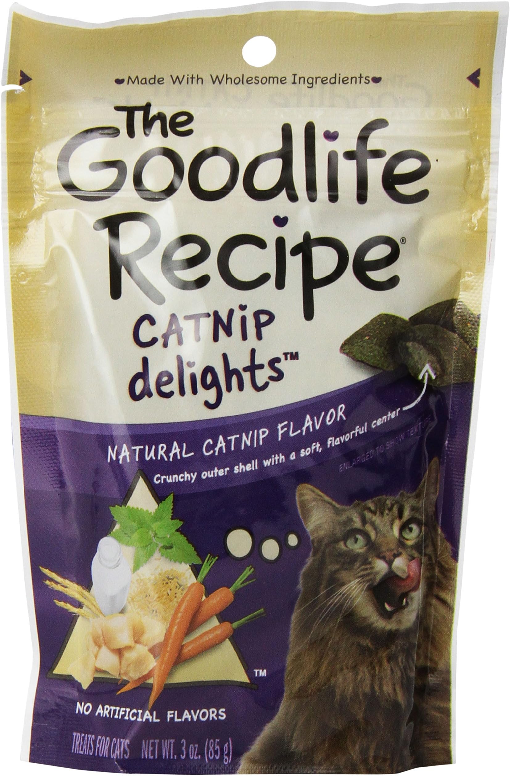 The Goodlife Recipe Catnip Cat Treats, 3-Ounce (Pack Of 12)