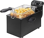 Bestron Friteuse &agrave; huile avec technologie zone froide, 3.5 litres.