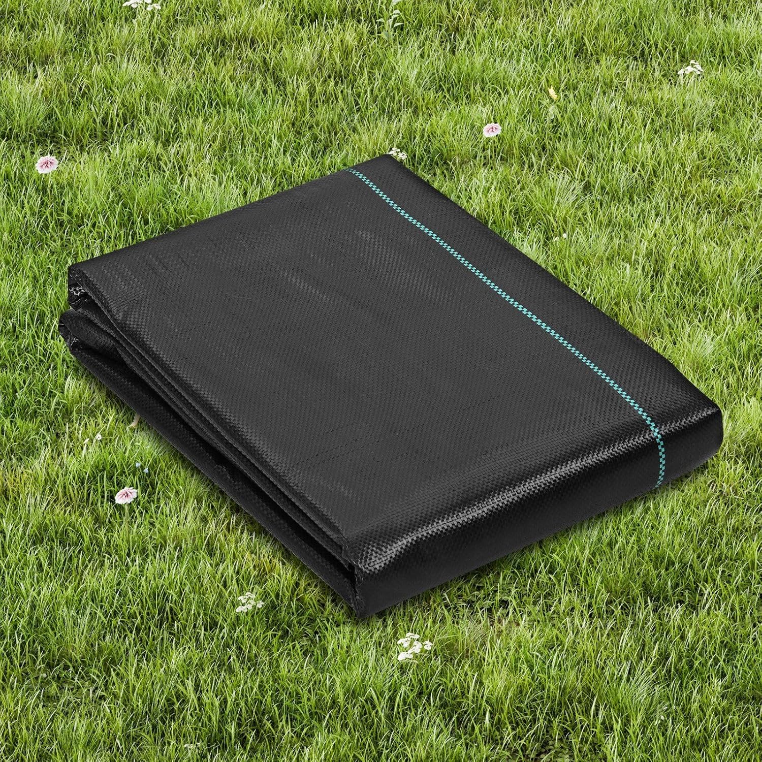 4x100ft Premium Heavy Duty Durable Strong Permanent Woven Polypropylene Geotextile Weed Blocker Fabric Black