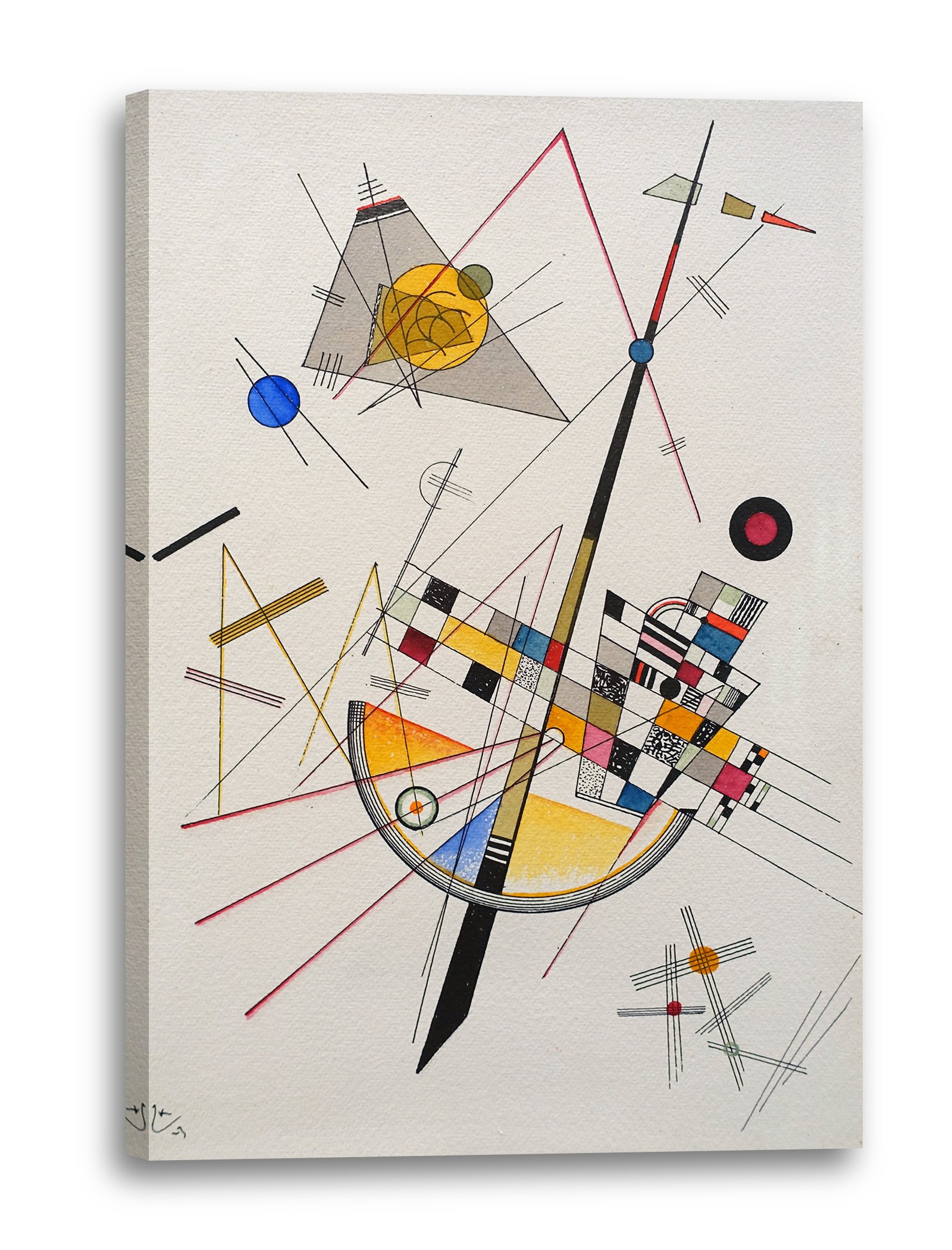 Impression sur toile Kandinsky Tension délicate 40x60 d'une clarté chromatique haut de gamme