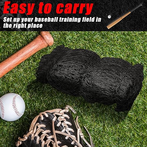 Miniatura 5 de Red de jaula de bateo de béisbol, red de práctica de bateo de sóftbol, red portátil de lanzamiento, redes de barrera deportiva, equipo de