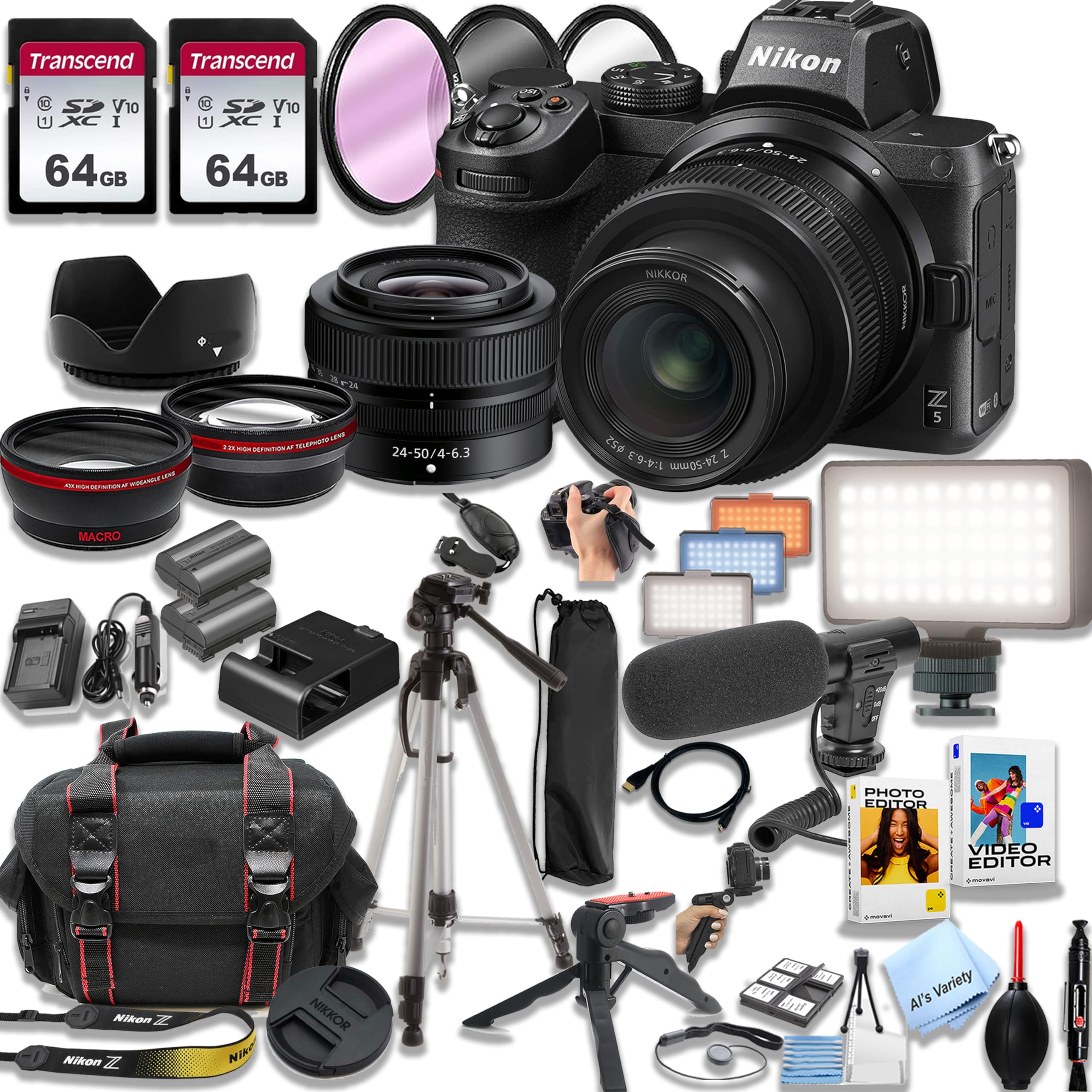 良品:Nikomat EL BK +NIKKOR300mmf4.5セット Amazon.com: Nikon Cámara digital Z5 sin espejo de 24.3 MP con