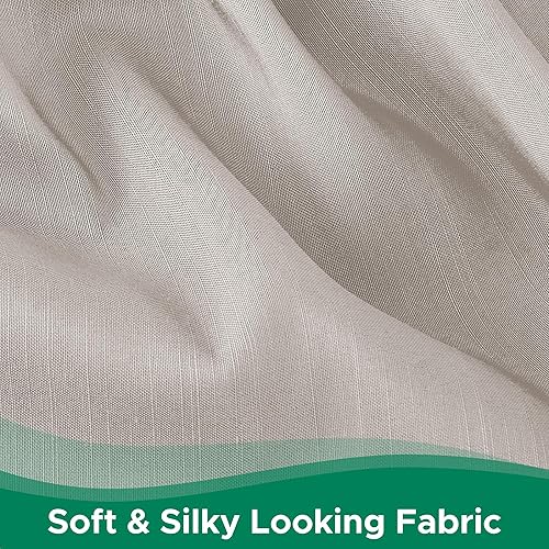 Vista 91 de Biscaynebay - Faldón envolvente matrimonial y matrimonial XL de 15 pulgadas, con volantes, elástico, ajustable, gris plateado, resistente a las Gris