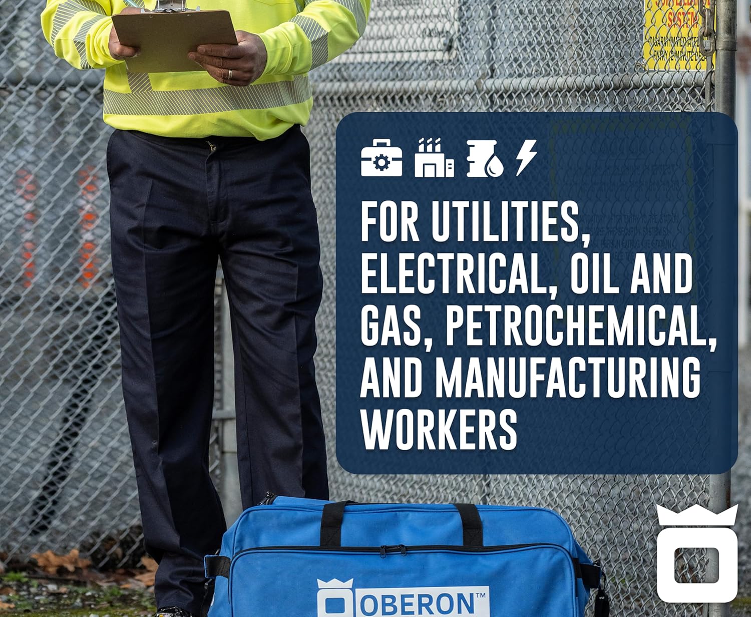 Oberon FR Arc Rated Hi Vis Safety Cargo Pants for Men - Flame Resistant & Reflective - 10 Cal - Pockets - Navy - Image 4