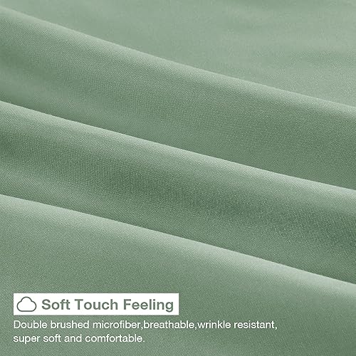 Miniatura 4 de Juego de sábanas de tamaño individual, sábanas suaves de microfibra con bolsillos profundos de 15 pulgadas, sábanas transpirables de 3 piezas