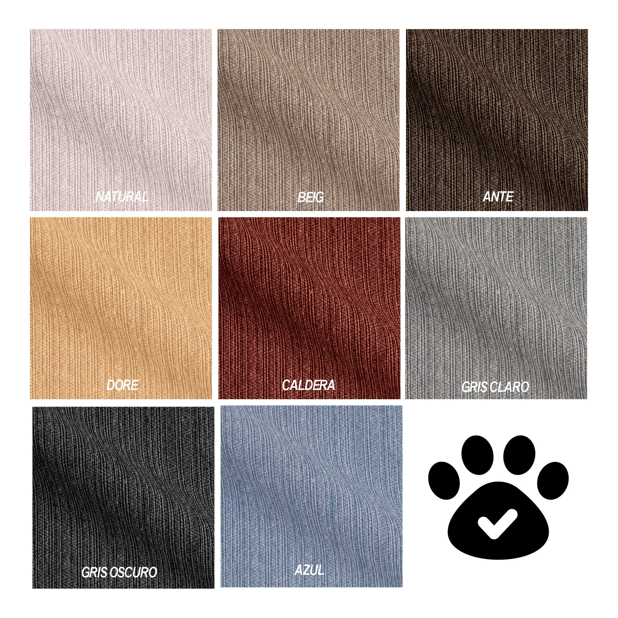 FAVERTI® Cubre Chaise Longue Brazo Derecho 240 (Visto de Frente) | Modelo DAIMUS | Súper Fresco y Resistente para Mascotas, Hecho en españa con Material Reciclado | Protector Chaise Gris Claro