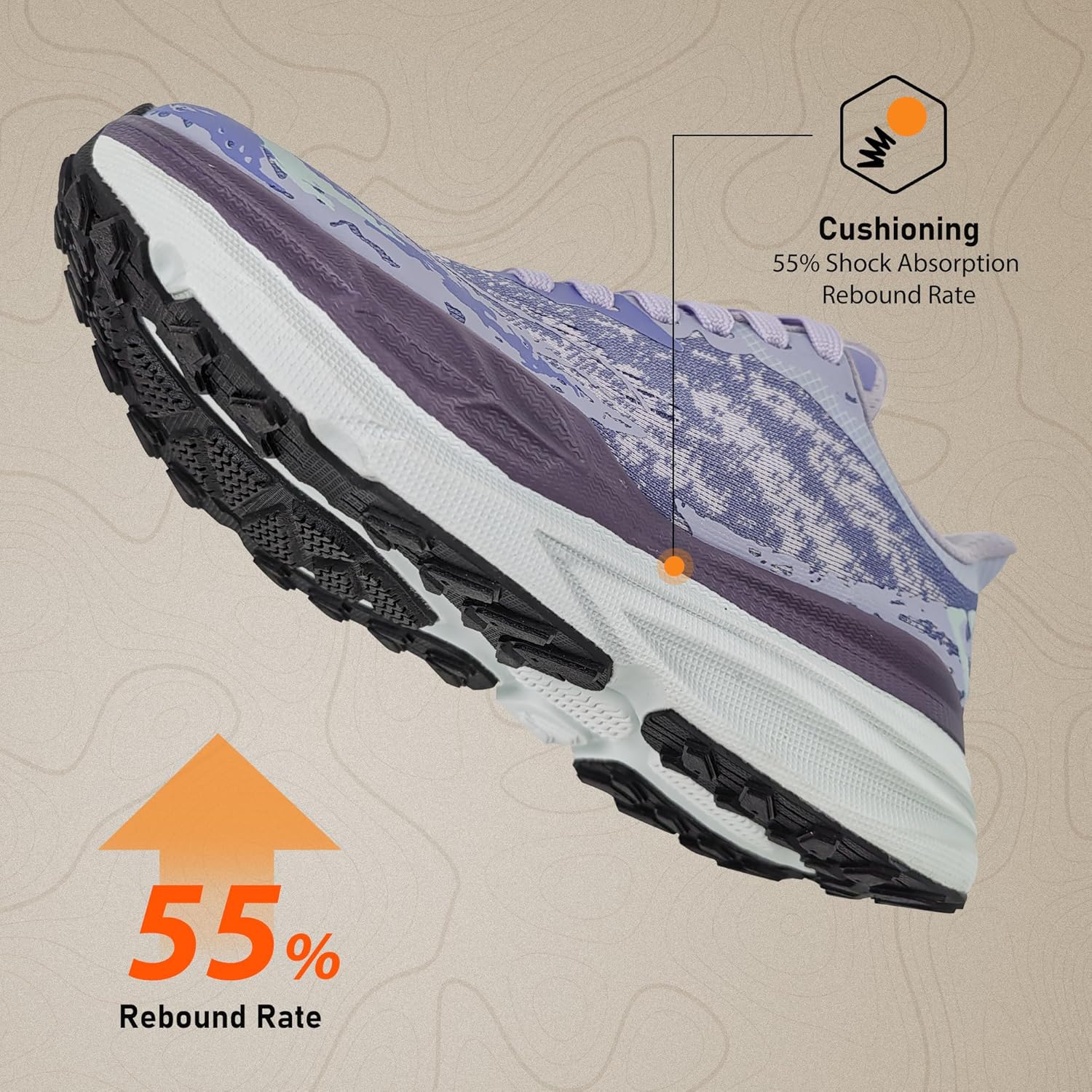 Women's Hiking Shoes Lightweight Breathable Mesh Walking Sneakers Lace up High-Traction Grip Trail Running Shoes