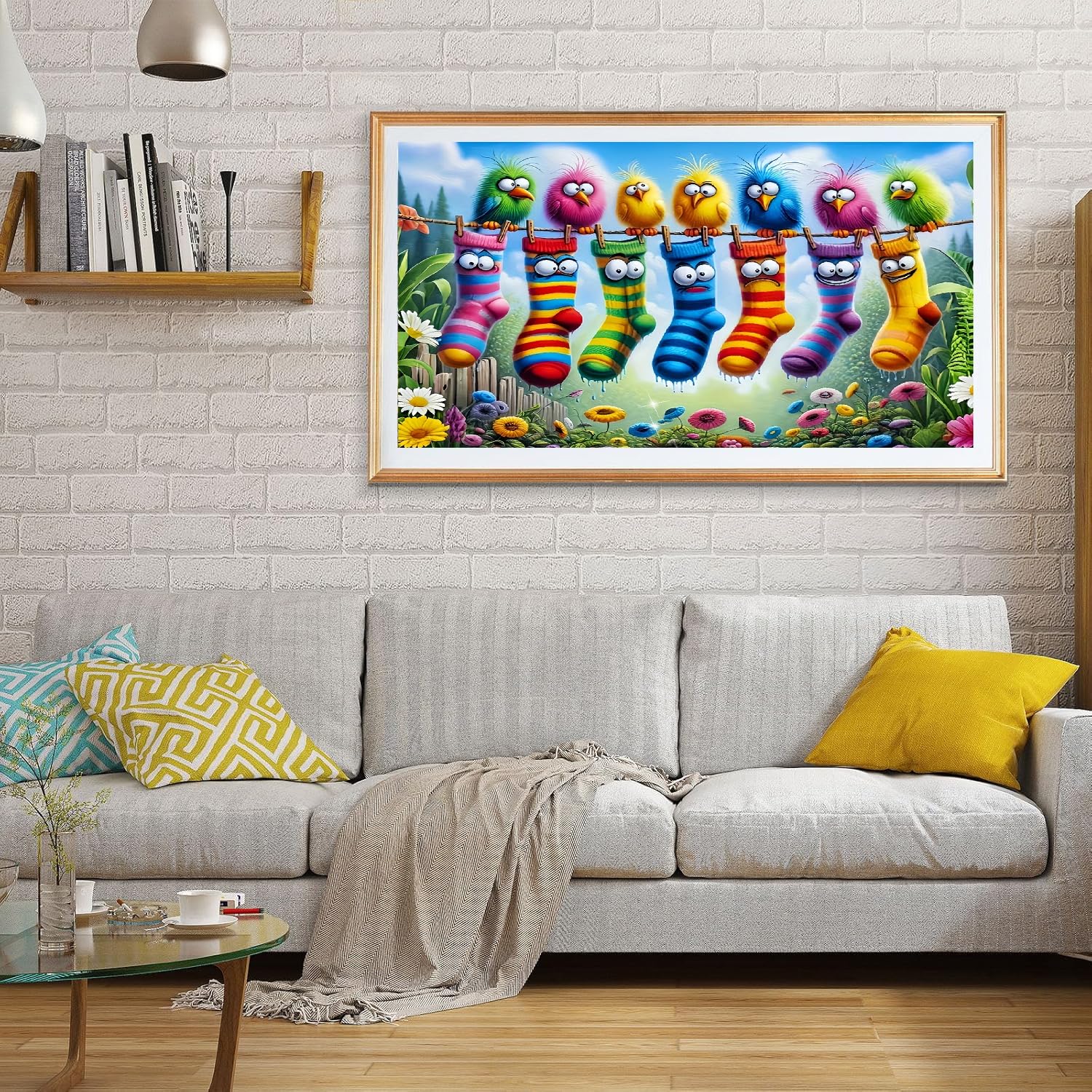 Kits de pintura de diamantes grandes para adultos, pinturas de puntos de diamante para principiantes, bordado de diamantes de imitación de cristal, lienzo para decoración de pared del hogar, 27.5 x