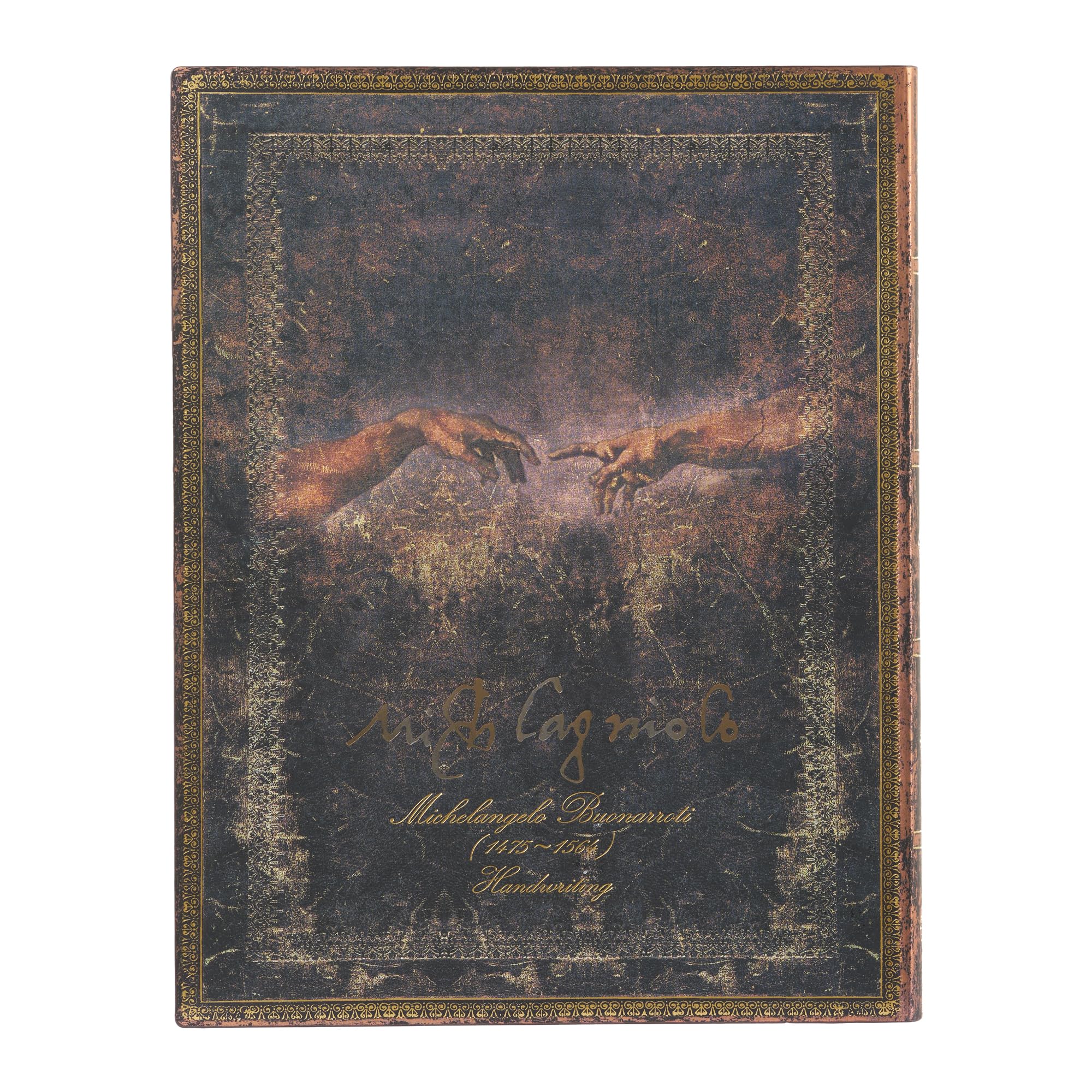Paperblanks Michelangelo, Handwriting Embellished Manuscripts Collection Softcover Flexi Ultra Lined Elastic Band Closure 176 Pg 100 GSM