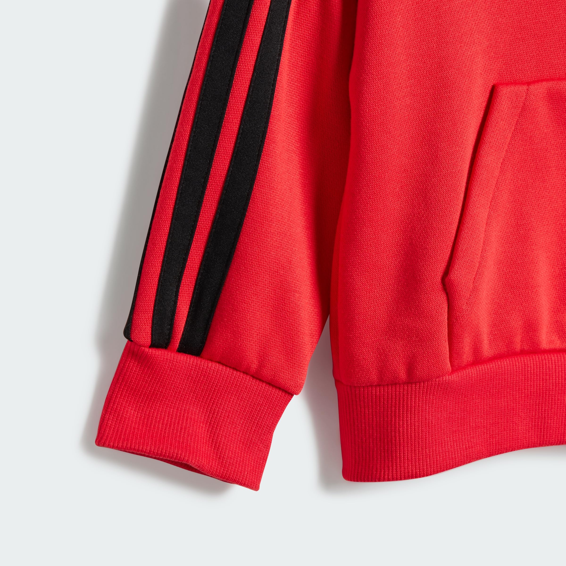 adidas Unisex Baby ESSENTIALS HOODED JOGGER, Pure Ruby/Black/Black, 18-24 Months