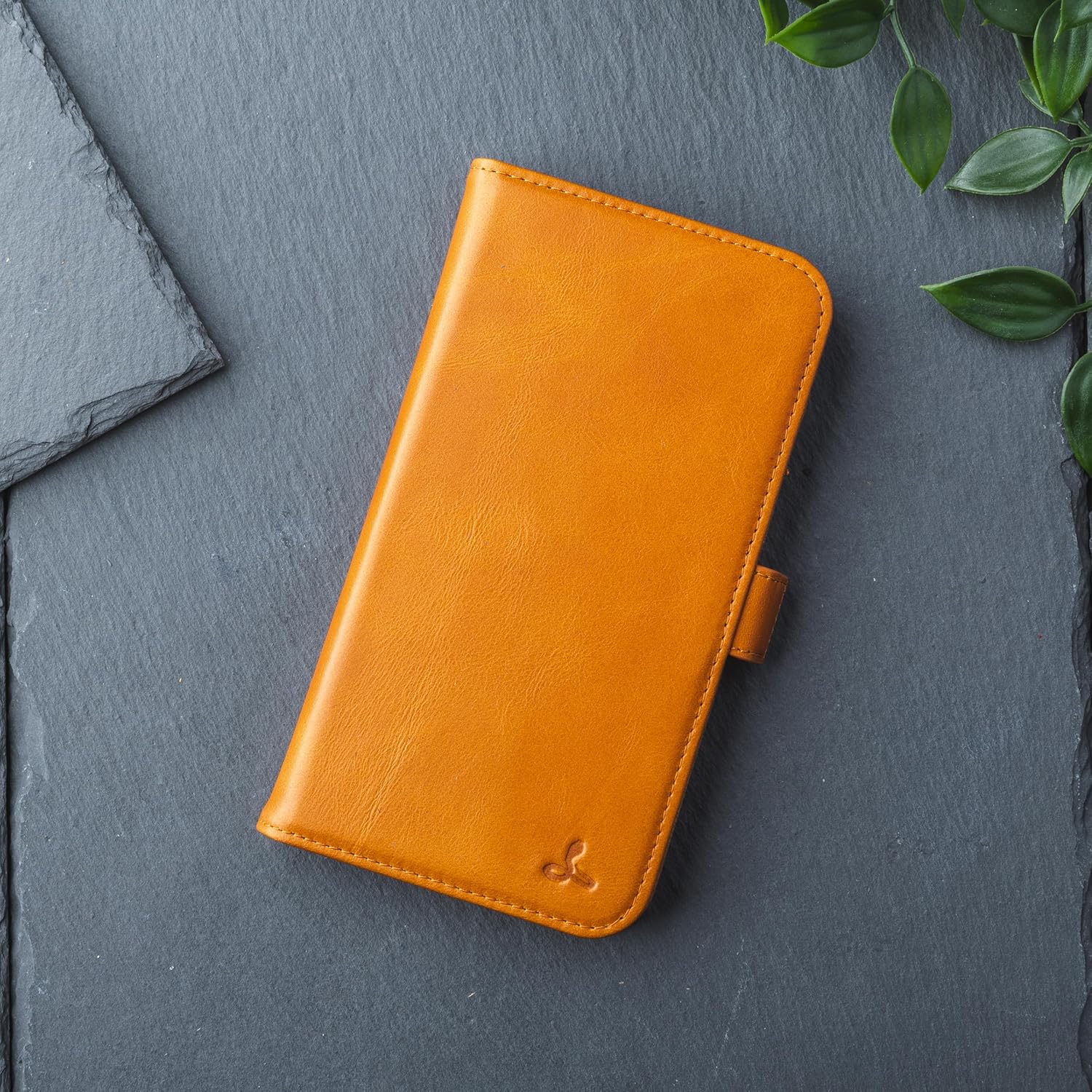 Snakehive Genuine Leather Wallet Case for Pixel 10/10 Pro – Flip Cover with Card Slots & Stand (Smooth Tan)