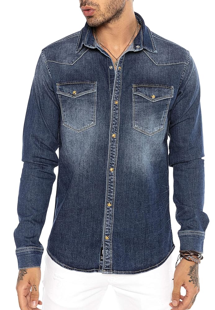 Camicia Jeans Redbridge Denim Premium - Taglio Oversize E 100% Cotone Comodissimo - Foto 9