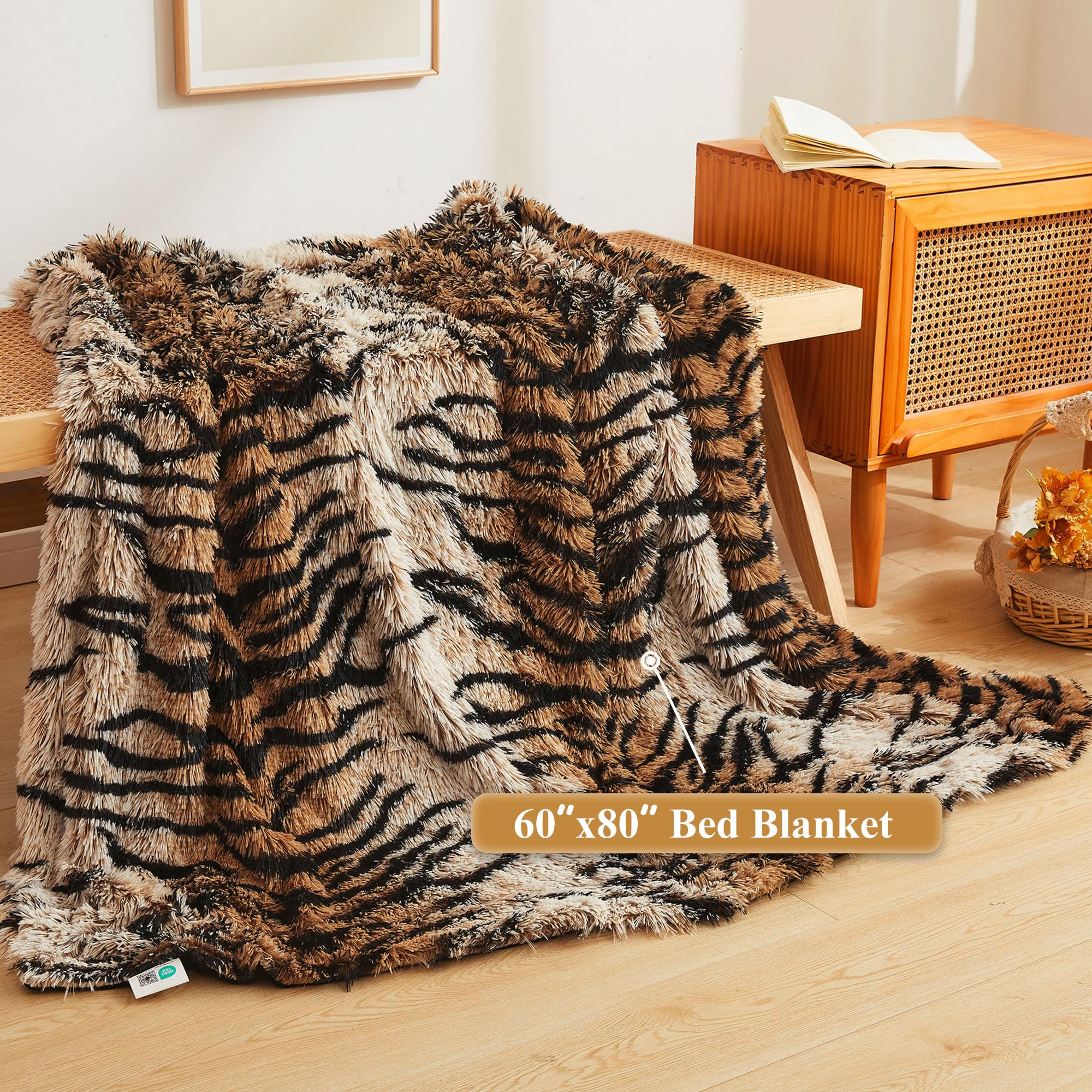 ラグ・カーペット FEROCIOUS doberman jacquard blanket rug Amazon.com: XeGe Luxury Faux Fur Throw Blanket, Soft Tiger Print